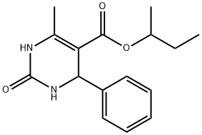 5-Pyrimidinecarboxylicacid,1,2,3,4-tetrahydro-6-methyl-2-oxo-4-phenyl-,1-methylpropylester(9CI) Structure