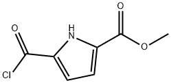 1H-Pyrrole-2-carboxylic acid, 5-(chlorocarbonyl)-, methyl ester (9CI) Structure