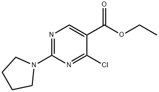 에틸4-클로로-2-(PYRROLIDIN-1-YL)피리미딘-5-카르복실레이트 구조식 이미지