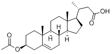 3-acetoxy-24-nor-3beta-chol-5-en-23-oic acid Structure