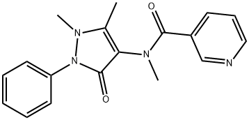N-(2,3-dihydro-1,5-dimethyl-3-oxo-2-phenyl-1H-pyrazol-4-yl)-N-methylnicotinamide Structure