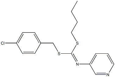 Butyl(4-chlorophenyl)methyl-3-pyridinylcarbonimidodithioate Structure