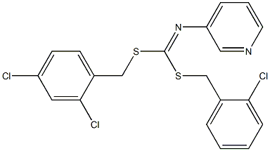 (2-chlorophenyl)methyl (2,4-dichlorophenyl)methyl-3-pyridinylcarbonimidodithioate Structure