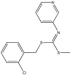 (2-Chlorophenyl)methyl methyl 3-pyridinylcarbonimidodithioate Structure