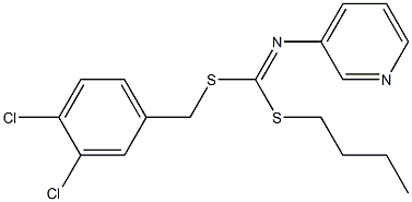 Butyl (3,4-dichlorophenyl)methyl-3-pyridinylcarbonimidodithioate Structure