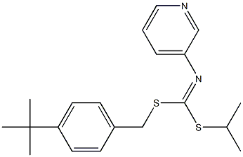 (4-(1,1-디메틸에틸)페닐)메틸1-메틸에틸-3-피리디닐카르본이미도디티오에이트 구조식 이미지