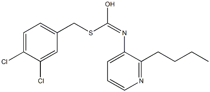 O-Butyl S-((3,4-dichlorophenyl)methyl)-3-pyridinylcarbonimidodithioate Structure