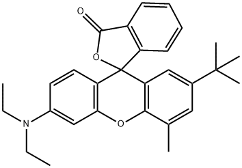 2'-tert-Butyl-4'-methyl-6'-diethylaminospiro[isobenzofuran-1(3H),9'-[9H]xanthen]-3-one Structure