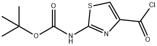 카르밤산,N-[4-(클로로카르보닐)-2-티아졸릴]-,1,1-디메틸에틸에스테르 구조식 이미지