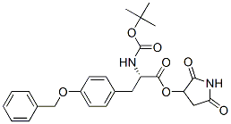 Boc-O-Benzyl-L-tyrosine hydroxysuccinimide ester 구조식 이미지