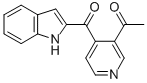 1-(4-((1H)-Indol-2-ylcarbonyl)-3-pyridinyl)ethanone 구조식 이미지
