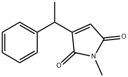 1H-Pyrrole-2,5-dione, 1-methyl-3-(1-phenylethyl)- (9CI) 구조식 이미지