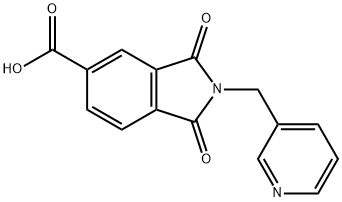 1,3-DIOXO-2-PYRIDIN-3-YLMETHYL-2,3-DIHYDRO-1H-ISOINDOLE-5-CARBOXYLIC ACID 구조식 이미지