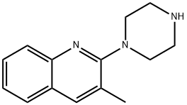3-메틸-2-피페라진-1-일퀴놀린 구조식 이미지