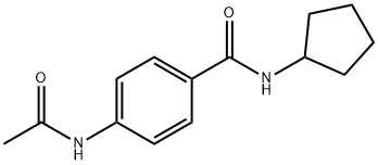 Benzamide, 4-(acetylamino)-N-cyclopentyl- (9CI) Structure