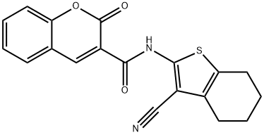 N-(3-cyano-4,5,6,7-tetrahydro-1-benzothien-2-yl)-2-oxo-2H-chromene-3-carboxamide Structure