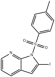 1H-Pyrrolo[2,3-b]pyridine, 2-iodo-1-[(4-methylphenyl)sulfonyl]- 구조식 이미지