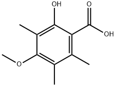 2-Hydroxy-4-methoxy-3,5,6-trimethylbenzoic acid Structure