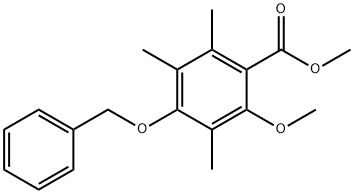 2-메톡시-3,5,6-트리메틸-4-(페닐메톡시)벤조산메틸에스테르 구조식 이미지