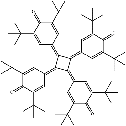 4,4',4'',4'''-(Cyclobutane-1,2,3,4-tetrylidene)tetrakis(2,6-di-tert-butyl-2,5-cyclohexadiene-1-one) 구조식 이미지