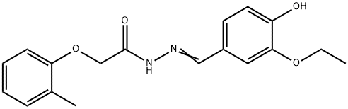 N'-(3-ethoxy-4-hydroxybenzylidene)-2-(2-methylphenoxy)acetohydrazide Structure