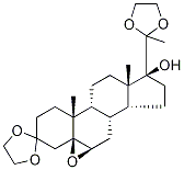 (5α,6α)-Epoxy-17α-hydroxy-pregnane-3,20-dione-3,20-bis(ethyleneketal) Structure
