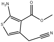 3-Thiophenecarboxylicacid,2-amino-4-(cyanomethyl)-,methylester(9CI) Structure