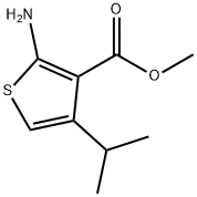 3-Thiophenecarboxylicacid,2-amino-4-(1-methylethyl)-,methylester(9CI) Structure