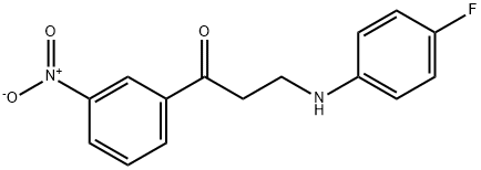 3-(4-FLUOROANILINO)-1-(3-NITROPHENYL)-1-PROPANONE Structure