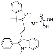 1,3,3-trimethyl-2-[2-(1-methyl-2-phenyl-1H-indol-3-yl)vinyl]-3H-indolium dihydrogen phosphate Structure