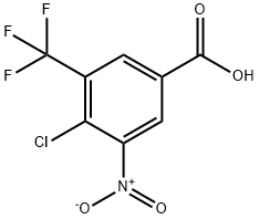 4-CHLORO-3-NITRO-5-(TRIFLUOROMETHYL)BENZOIC ACID Structure