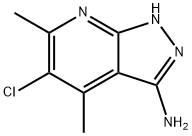 5-CHLORO-4,6-DIMETHYL-1H-PYRAZOLO[3,4-B]PYRIDIN-3-AMINE Structure