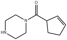 Piperazine, 1-(2-cyclopenten-1-ylcarbonyl)- (9CI) Structure