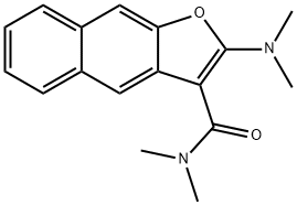 Naphtho[2,3-b]furan-3-carboxamide,  2-(dimethylamino)-N,N-dimethyl- Structure