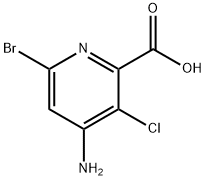 4-AMINO-6-BROMO-3-CHLOROPYRIDINE-2-CARBOXYLIC ACID 구조식 이미지