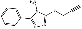 3-phenyl-5-(2-propynylsulfanyl)-4H-1,2,4-triazol-4-amine Structure