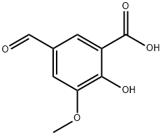 3-CARBOXY-4-HYDROXY-5-METHOXYBENZALDEHYDE Structure