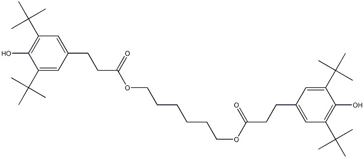Hexamethylene bis[3-(3,5-di-tert-butyl-4-hydroxyphenyl)propionate] 구조식 이미지