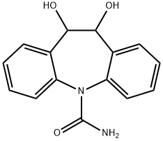 10,11-디하이드로-10,11-디하이드록시-5H-디벤자제핀-5-카르복스아미드 구조식 이미지