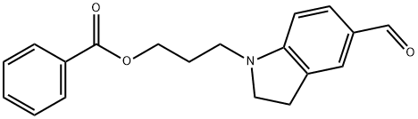 1-[3-(Benzoyloxy)propyl]-2,3-dihydro-1H-indole-5-carboxaldehyde 구조식 이미지