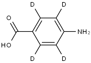 4-아미노벤조산-2,3,5,6-D4ACID 구조식 이미지