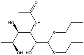 3-Acetylamino-3,6-dideoxy-L-ido-hexose dipropyl dithioacetal Structure