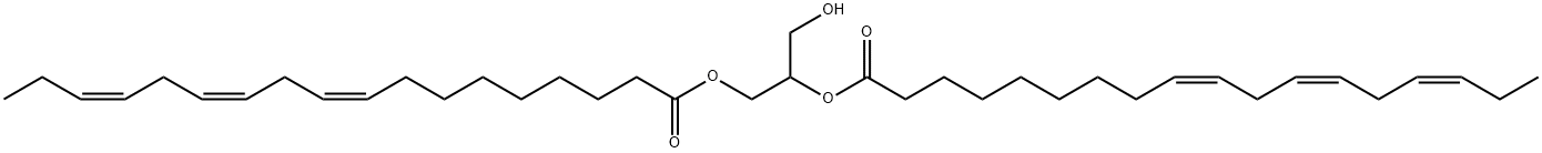 1-(hydroxymethyl)-1,2-ethanediyl bis[(9Z,12Z,15Z)-9,12,15-octadecatrienoate] 구조식 이미지