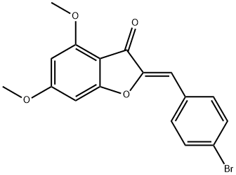 2-(4-BROMOBENZYLIDENE)-4,6-DIMETHOXYBENZOFURAN-3-ONE Structure