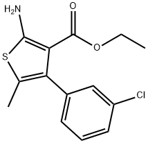 2-AMINO-4-(3-CHLORO-PHENYL)-5-METHYL-THIOPHENE-3-CARBOXYLIC ACID ETHYL ESTER Structure