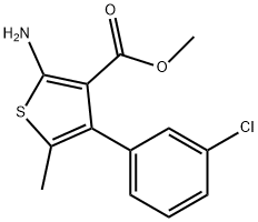 2-AMINO-4-(3-CHLOROPHENYL)-5-METHYL-THIOPHENE-3-CARBOXYLIC ACID METHYL ESTER Structure