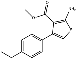 2-AMINO-4-(4-ETHYLPHENYL)THIOPHENE-3-CARBOXYLIC ACID METHYL ESTER Structure