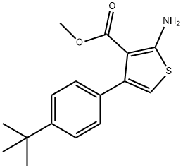 2-AMINO-4-(4-TERT-BUTYL-PHENYL)-THIOPHENE-3-CARBOXYLIC ACID METHYL ESTER Structure