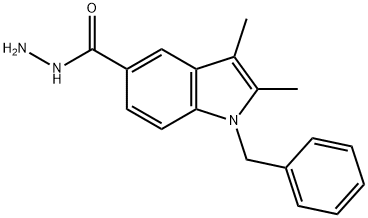 1-BENZYL-2,3-DIMETHYL-1H-INDOLE-5-CARBOHYDRAZIDE Structure