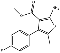 2-아미노-4-(4-플루오로-페닐)-5-메틸-티오펜-3-카르복실산메틸에스테르 구조식 이미지